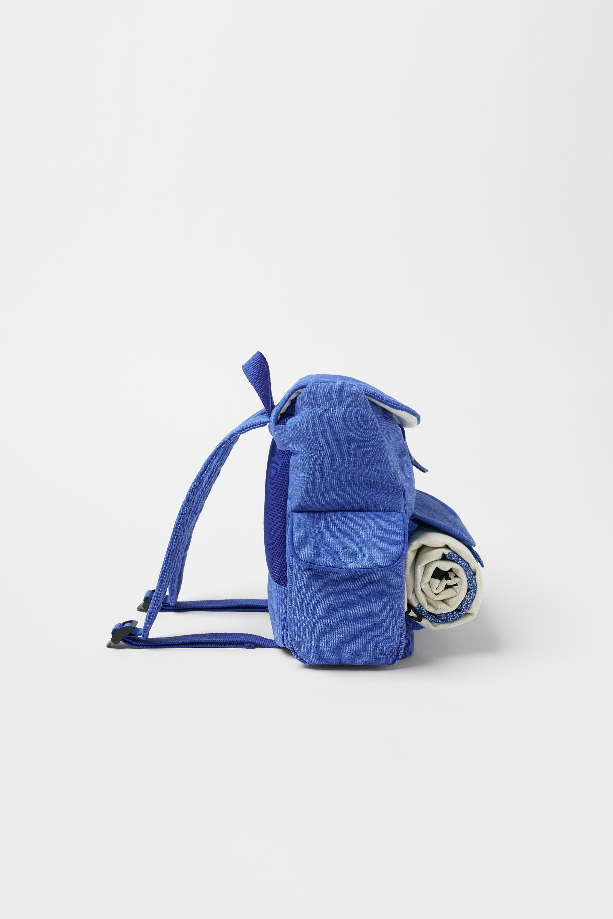 Zara blue backpack top